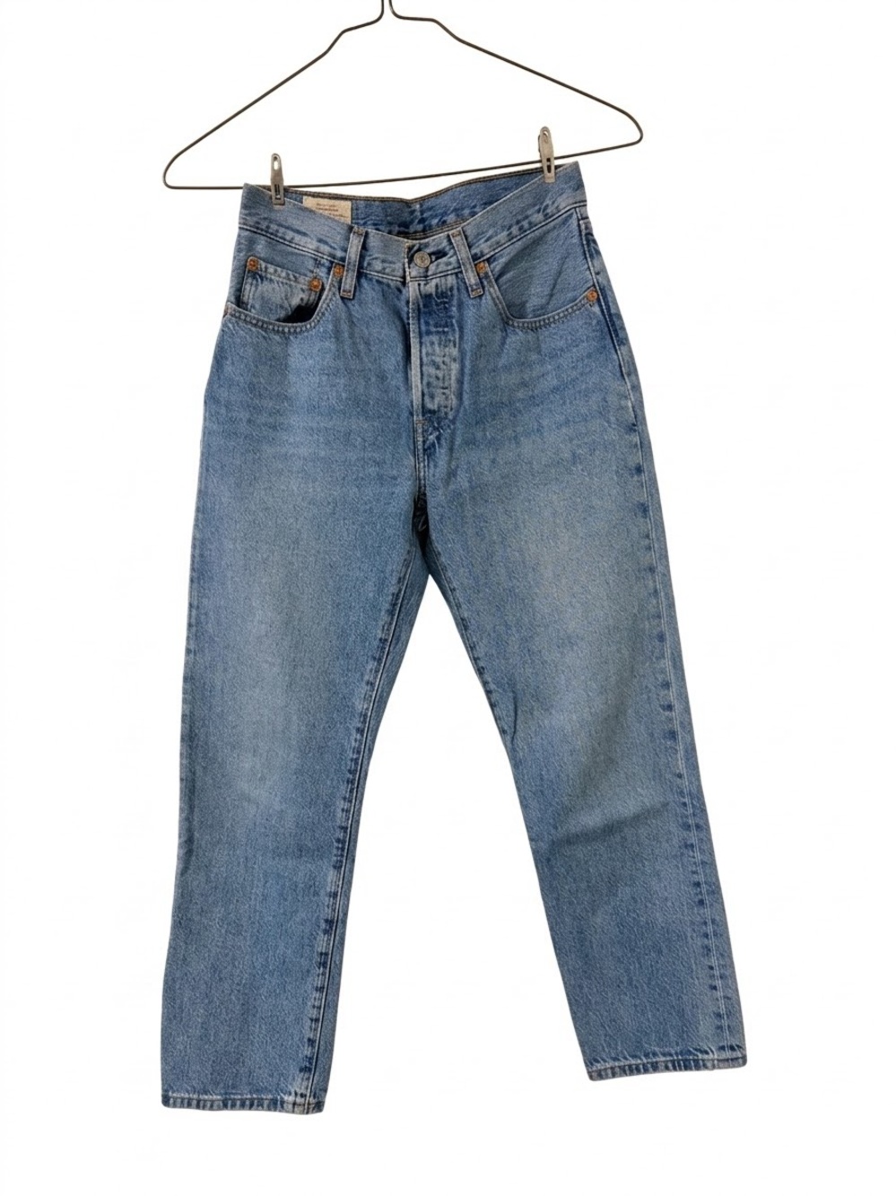 Levi’s Premium 501 Original High Rise Straight Jeans Italian Denim Blue W25